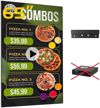Canlarriz Digital Signage Display 65 inch Wall Mount Digital Menu Board by Canlarriz