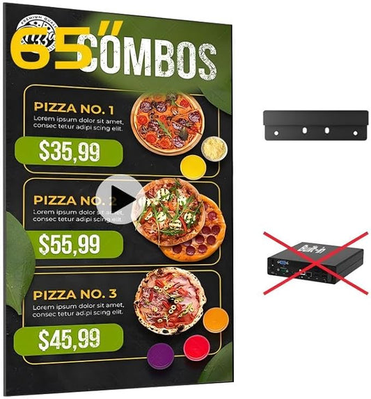 Canlarriz Digital Signage Display 65 inch Wall Mount Digital Menu Board by Canlarriz