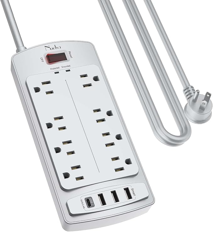 Surge Protector Power Strip by Nuetsa