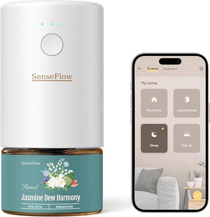 SF101S Pro Smart Waterless Essential Oil Diffuser, Plug in Aromatherapy by SenseFlow