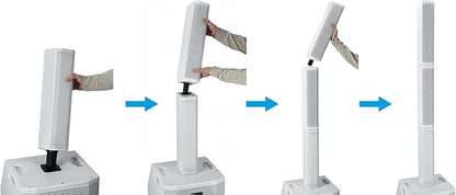 Rockville TITAN ARRAY SYSTEM White, 3200W Powered Column Array Speaker System - Image 2