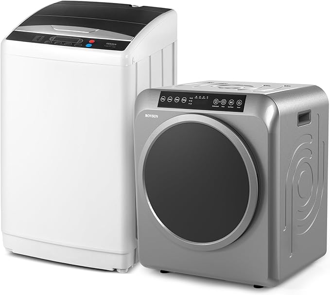 ROVSUN 3.5CuFt Portable Clothes Dryer and 25LBS Full-Automatic Washing Machine by ROVSUN