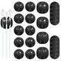 16Pack Black Desk Cable Management, Adjustable Cord Organizer Cable Clips by Unknown