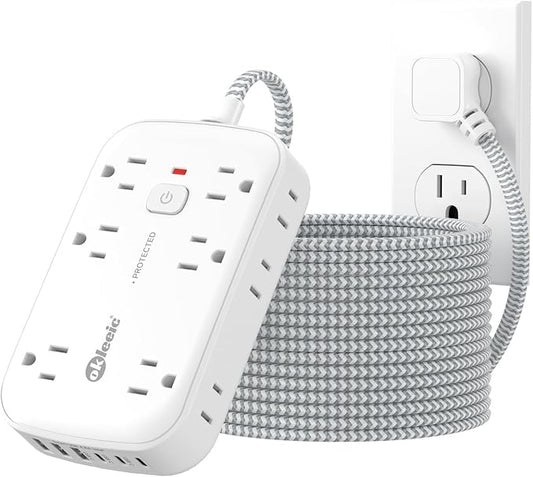 2100J Surge Protector Power Strip - 15 Ft Extension Cord by okleeic