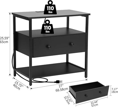 Edbuosy 27 Inch Wide Night Stand - Image 3