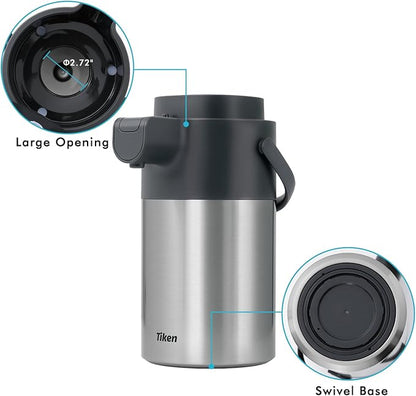 Tiken Airpot Coffee Dispenser - 102oz/3L Thermal Coffee Carafes - Image 4