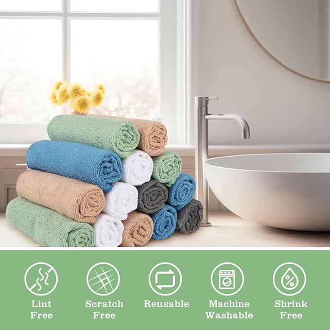 UNIMADE Washcloths Bulk 100 Pack Face Towels, Highly Soft Wash Cloths and Hand - Image 4