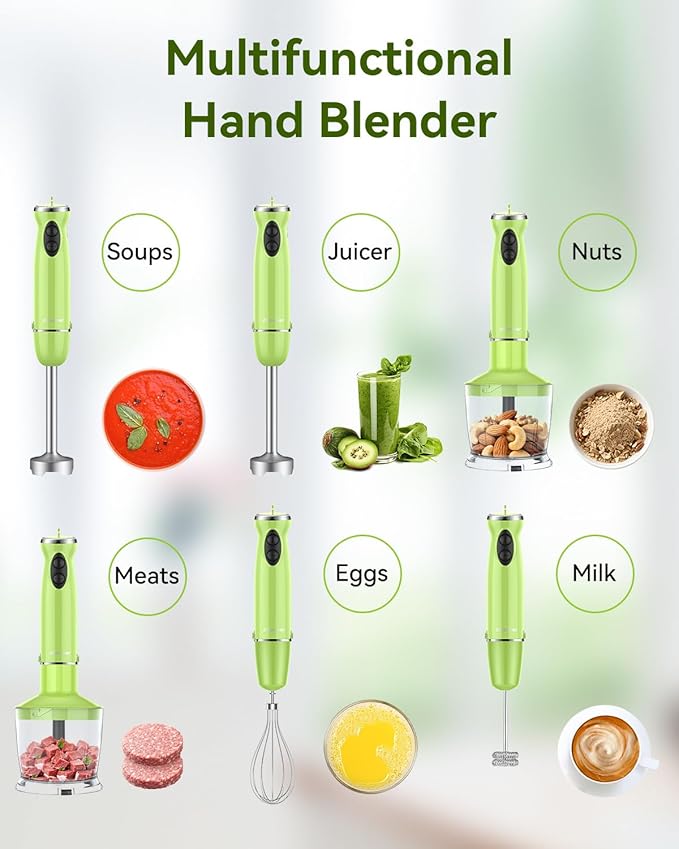 Immersion Blender Handheld 5 in 1 Hand Blender, 1000W Hand Mixer Stick - Image 5