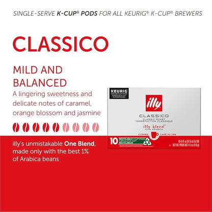 illy Coffee K Cup, Pods for Keurig Machines, Classico Medium Roast, 100% Arabica - Image 3