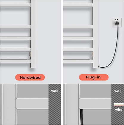 Towel Warmer, 10-Bar 304 Compact Stainless Steel Towel Warmer Rack - Image 7