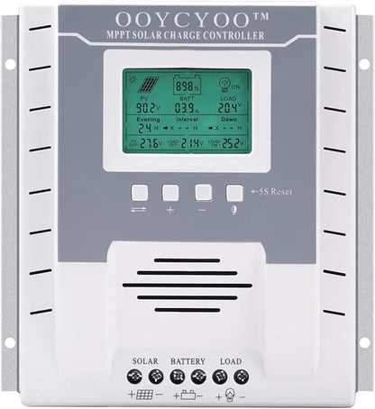 OOYCYOO MPPT Charge Controller 60 amp 12V/24V Auto, 60A Solar Panel Charge by OOYCYOO