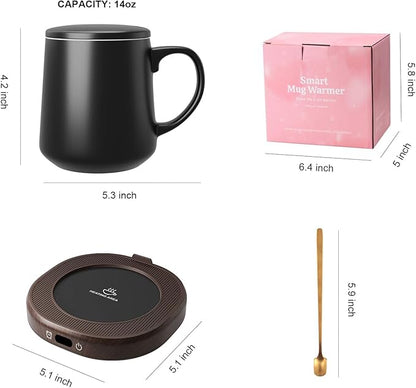 Coffee Mug Warmer & Mug Set for desk, Smart Auto Shut Off Electric Cup Warmer - Image 8
