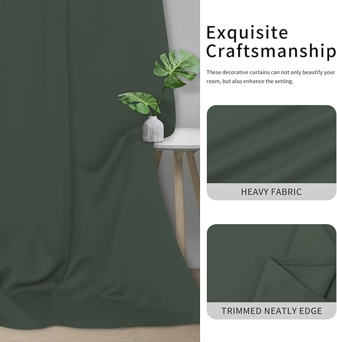 Easy-Going Blackout Curtains for Bedroom, Solid Thermal Insulated Grommet and - Image 5