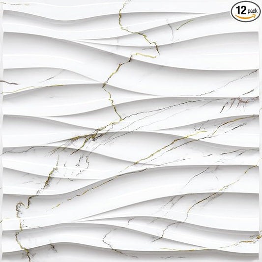 STICKGOO Wave Wall Panels for Interior Wall Decor, Decorative PVC Panels for by STICKGOO