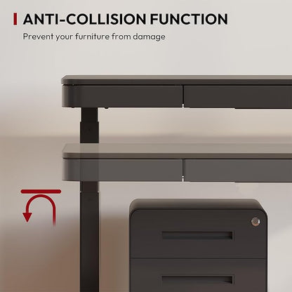 SANODESK Standing Desk with Drawer, Electric Height Adjustable Home Office Desk - Image 7