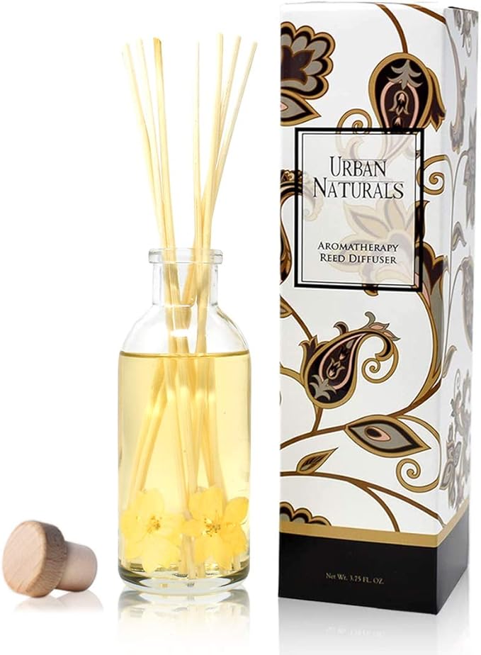 Urban Naturals Vanilla Orchid and Almond Scented Reed Diffuser Oil Set | Rich by UrbanNaturals
