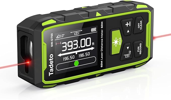 Tadeto Dual Laser Measuring Tool, 393FT/120M Bilateral Laser Measurement Tool by Tadeto