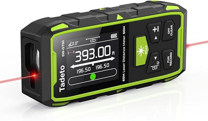 Tadeto Dual Laser Measuring Tool, 393FT/120M Bilateral Laser Measurement Tool by Tadeto