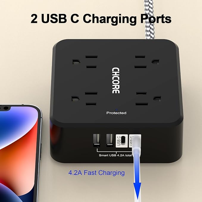 Surge Protector Power Strip - Image 4