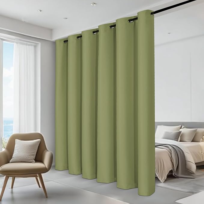 JIUZHEN Room Divider Curtains for Bedroom/Living Room, Thermal Insulated - Image 2