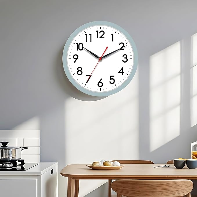 AKCISOT Wall Clock, Modern Small Wall Clocks Battery Operated 12 Inch, Silent - Image 6
