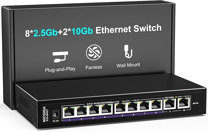 10Gbe Ethernet Switch Unmanaged by NICGIGA