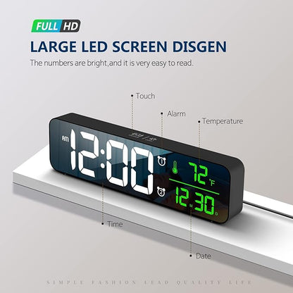 Hournor Digital Clock for Bedroom, Digital Wall Clock for Living Room Decor - Image 2