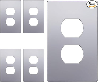 ENERLITES Elite Series Duplex Outlet Receptacle Cover, Screwless Wall Plate by Enerlites