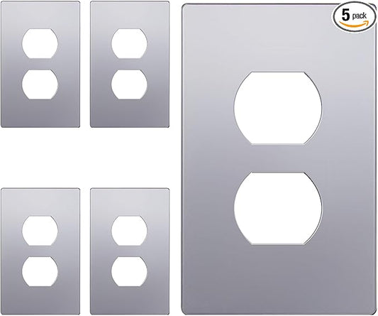ENERLITES Elite Series Duplex Outlet Receptacle Cover, Screwless Wall Plate by Enerlites