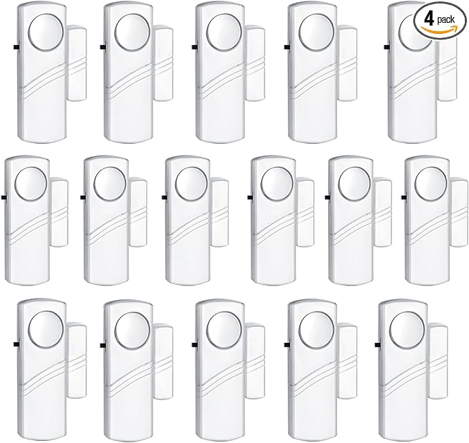 Security Door Window Alarm, 90DB Wireless Sensor Door Window Burglar Alarm by PLOJOP