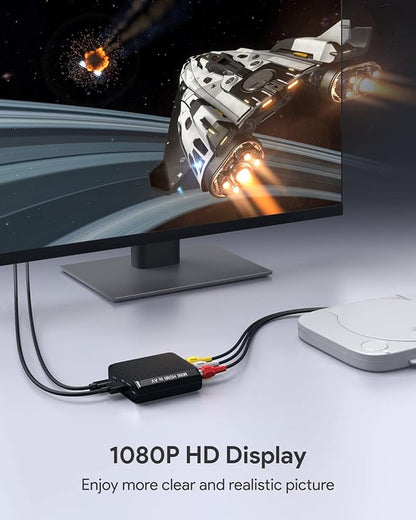 WENTER AV to HDMI Converter, 1080P RCA to HDMI Adapter, Mini Composite CVBS - Image 2