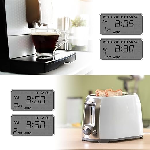 BN-LINK Indoor Digital Timer Outlet, Single Outlet 7 Day Programmable Light - Image 5
