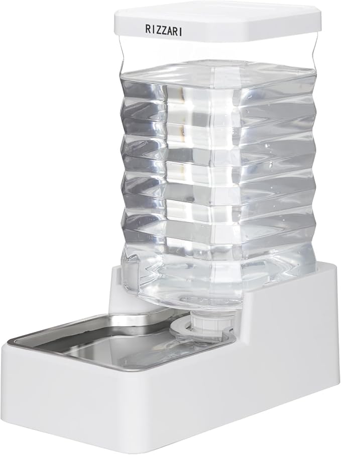 RIZZARI Stainless Steel Pet Water Feeder: 10L Gravity Waterer by RIZZARI