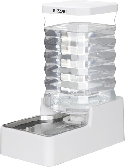 RIZZARI Stainless Steel Pet Water Feeder: 10L Gravity Waterer by RIZZARI
