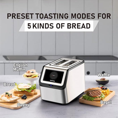 Smart Toaster, KETIAN Touch Screen 2 Slice, High-speed Automatic Settings - Image 3