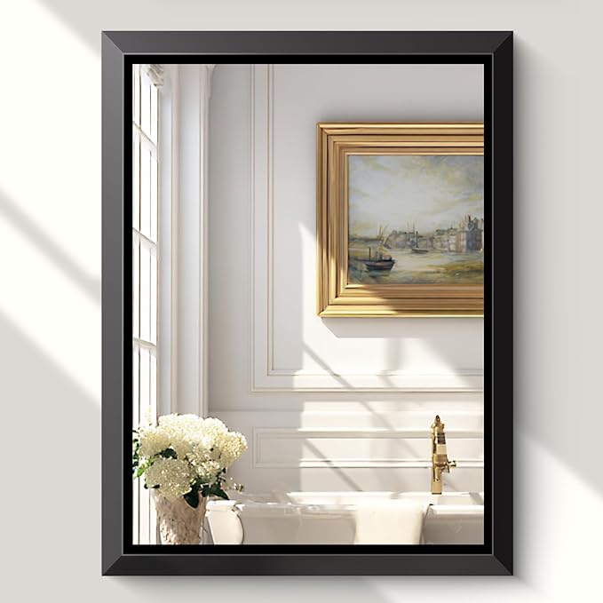 USHOWER Rectangular Bathroom Mirror, 30x40 Wall Mirror, Mirrors by USHOWER