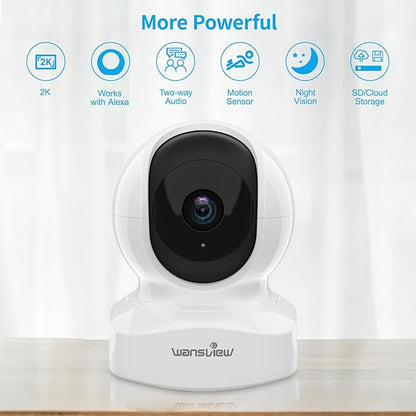 Home Security Camera, Baby Camera, 2K wansview WiFi Camera - Image 2