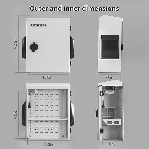 Outdoor Electrical Box with Thermostat and Fan, Cold-Rolled Steel Plate - Image 4