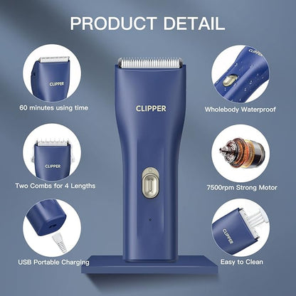 Dog Clippers, Quiet Washable USB Rechargeable Cordless Dog Grooming Kit - Image 2