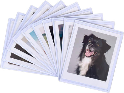 3.5x4.25” Magnetic Polaroid Picture Frame, Fridge Magnet Frame for Polaroid Now i-Type/600/SX-70/OneStep+/Instax Wide Square 300/200/210 Films, Instant Film Display,10 Pack