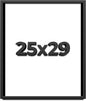 25x29 Shadow Box Frame Black | 1 Inch Deep Solid Wood Shadowbox Display Frame | by CustomPictureFrames