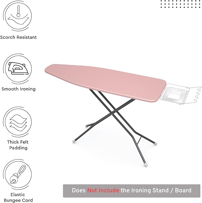 Encasa XO Ironing Board Cover and Pad 42"x14" - 4mm Felt Medium Iron Board - Image 2
