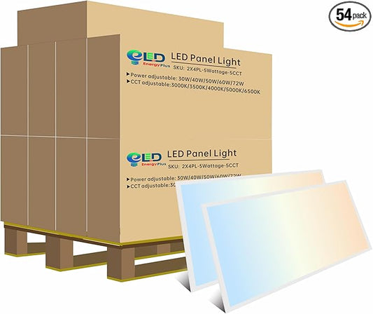 2x4 FT LED Light Flat Panel, 5 CCT 3K | 3.5K | 4K | 5K | 6.5K, Dimmable by LEDENERGYPLUS
