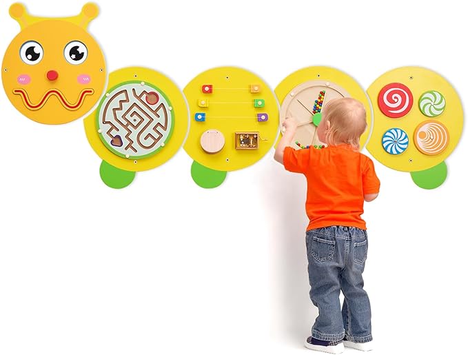 Monläurd® Caterpillar Montessori Busy Board, Sensory Board, Educational Toys by Monl%C3%A4urd