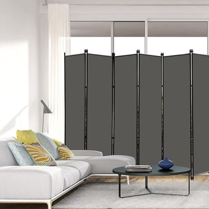 MAYOLIAH 6 Panel Folding Privacy Screen 9ft Wide, 6ft Tall Partition Room - Image 2