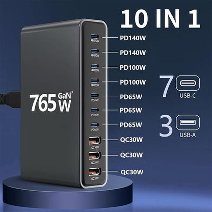 765W 10-Port GaN 3 Desktop Charging Station - Image 3