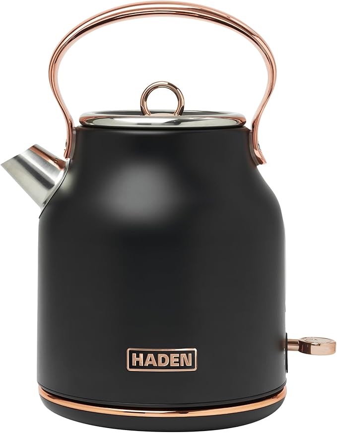 Haden Heritage 1.7 Liter Stainless Steel Electric Kettle, Hot Water Tea Kettle by HADEN