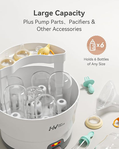 HEYVALUE Ease-Steam Bottle Sterilizer, Compact Baby Bottle Sterilizer, Fast - Image 4
