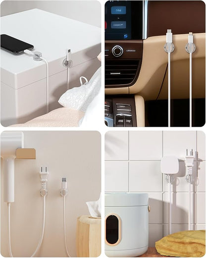 Rotatable Cord Organizer, Snap-Lock Cable Clips Phone Charger Cord Holder - Image 6
