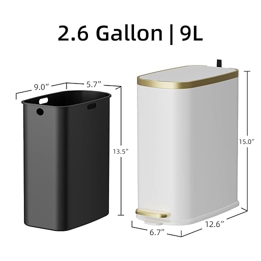 KUK Small Bathroom Trash Can - Image 6